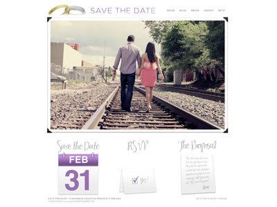 Save the Date Wordpress Wedding Theme