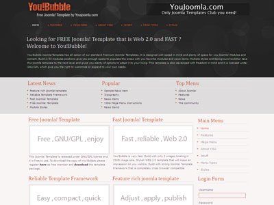 YouBubble Free Joomla 2.5 Template
