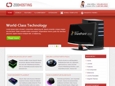 ZT Hosting Joomla Template