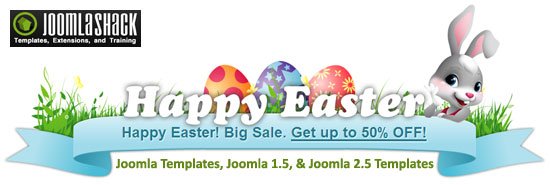 Up to 50% Happy Easter Joomla Offer