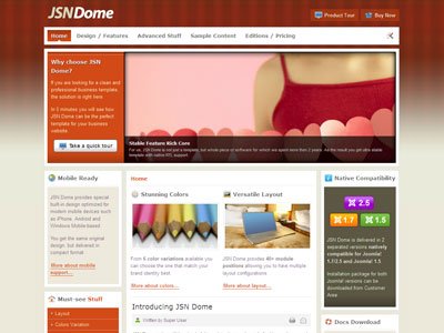 JSN Dome Joomla Personal Blogging Template