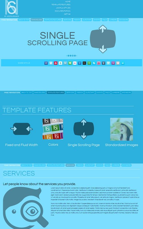 N6 Joomla Single Page Template