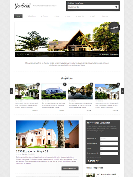 YouSold Joomla Real Estate Template
