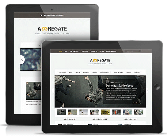 Aggregate WordPress iPad Theme