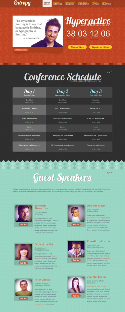 Entropy Drupal Conference Schedule Theme