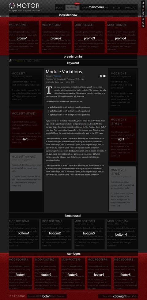 IT Motor Joomla Module Positions