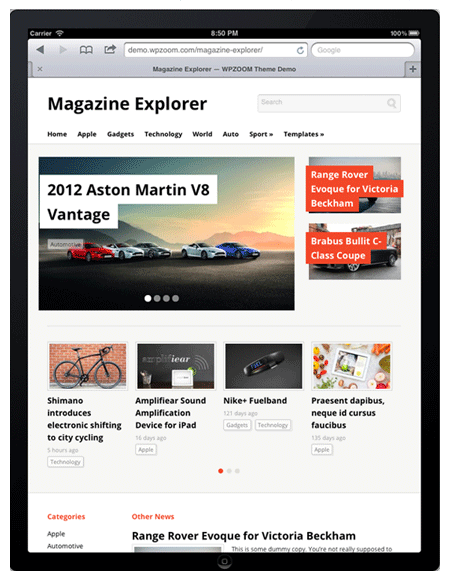 Magazine Explorer WordPress Responsive Theme