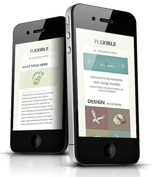 Flexible Responsive WP iPhone Theme