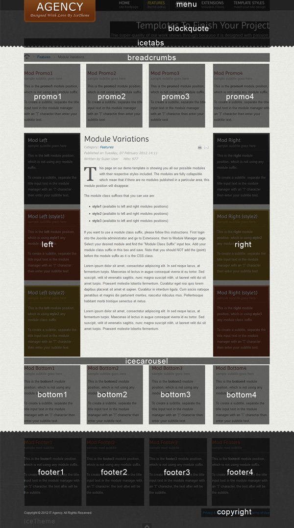 IT Agency Template Module Positions