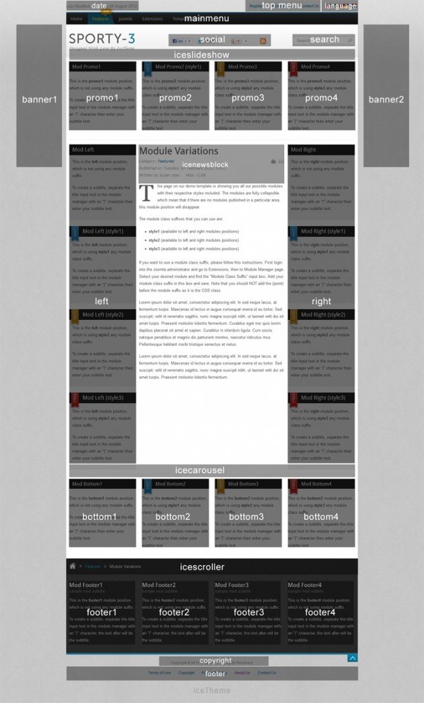 IT Sporty 3 Joomla Module Positions Template