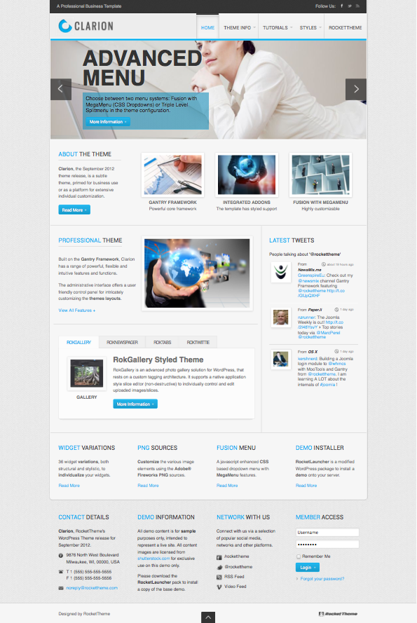 Clarion Mobile Responsive WordPress Theme