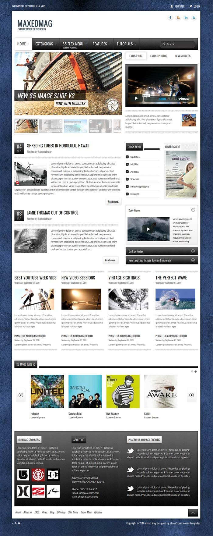 Maxed Mag Responsive WordPress Magazine K2 Theme