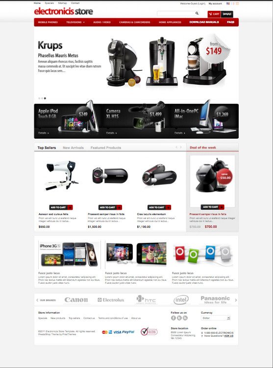 Eris PrestaShop Electronic Store Theme