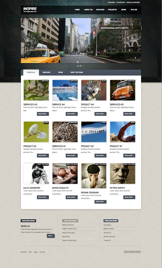 Inspire Responsive Joomla Business Template