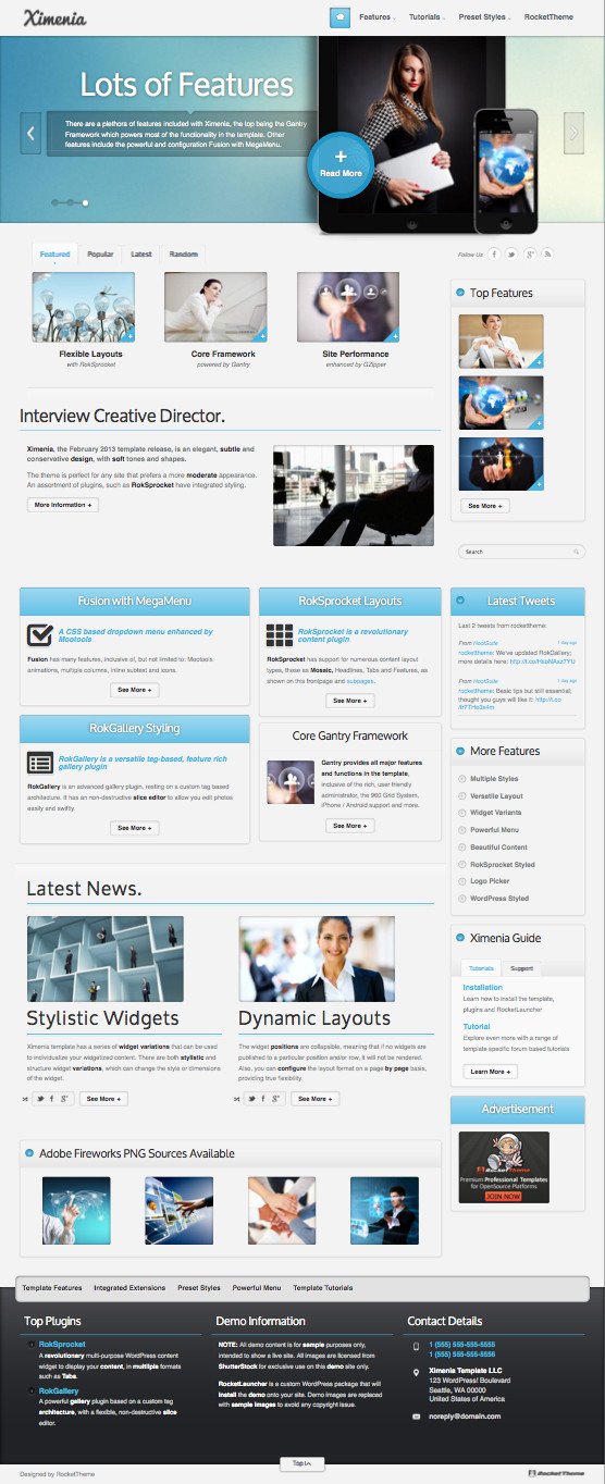 Ximenia Responsive WordPress Corporate Theme