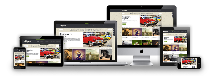 Kirigami WordPress Responsive Layout Theme