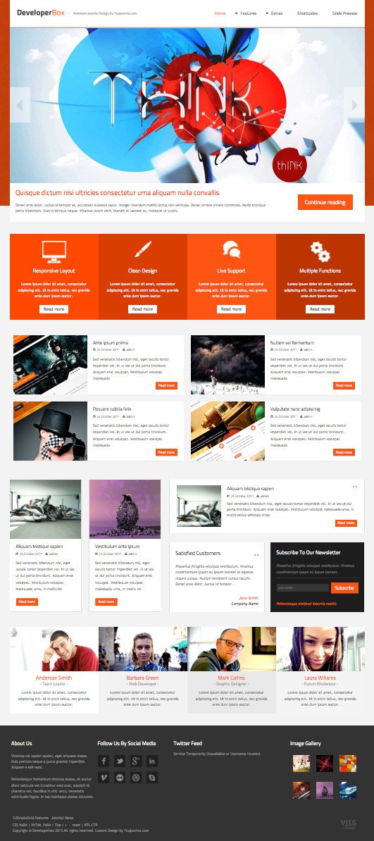 DeveloperBox Responsive Portfolio Joomla Template