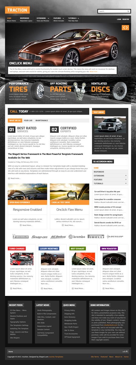 Responsive Traction Joomla Template