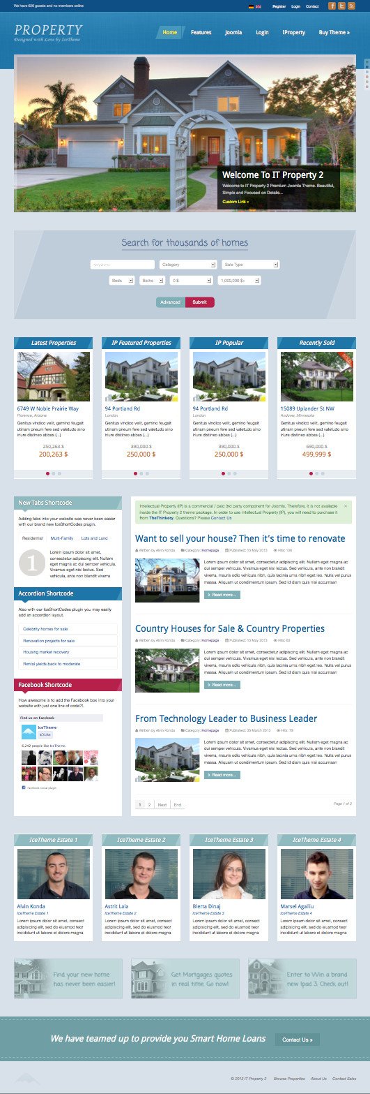 IT Property 2 Joomla Real Estate Template