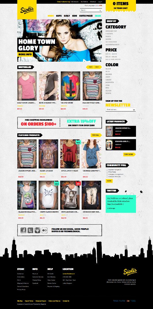 JM Siotis Magento Hip-Hop Fashion Store Theme