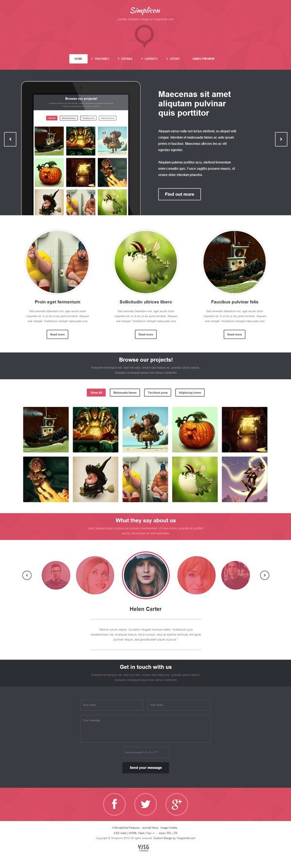 Simplicon Joomla Web Designer Portfolio Template