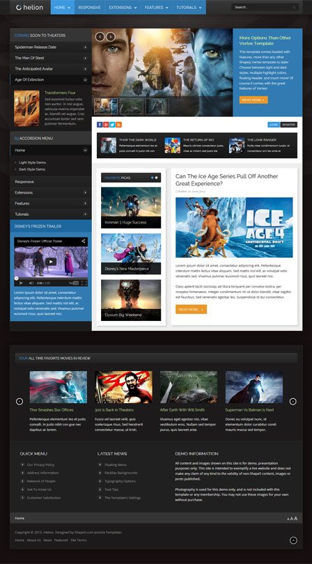 Helion Joomla Movie Release Template