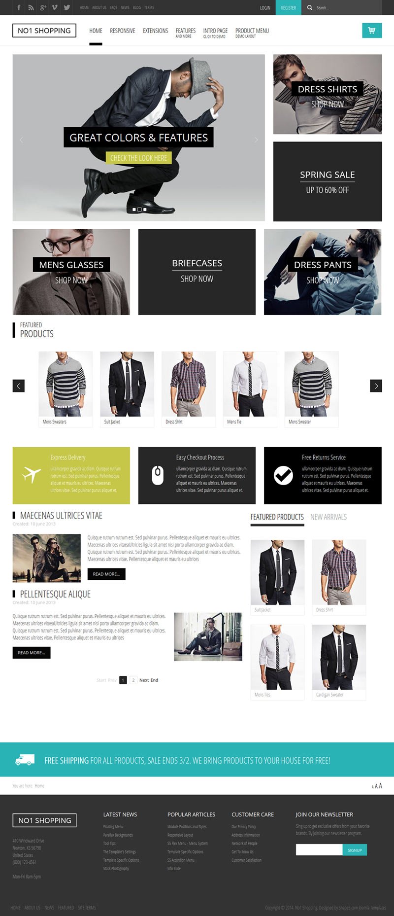 No1 Shopping Joomla eCommerce Template