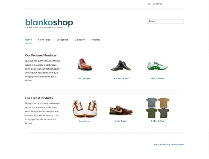 Blankoshop Joomla Minimal eCommerce Template