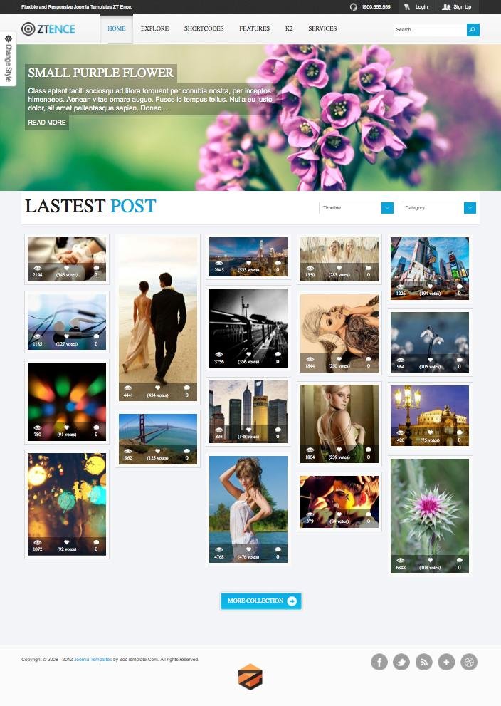 ZT Ence Joomla Grid Based Photo Template