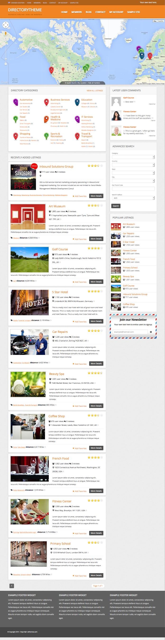 Directory Design & Free WordPress Child Theme