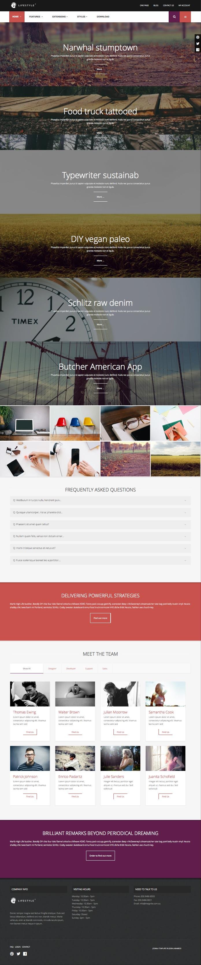 Lifestyle2 Joomla Full Width Responsive Template