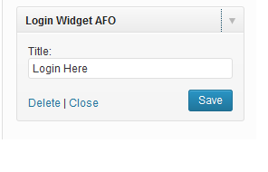 Login Widget With Shortcode WordPress