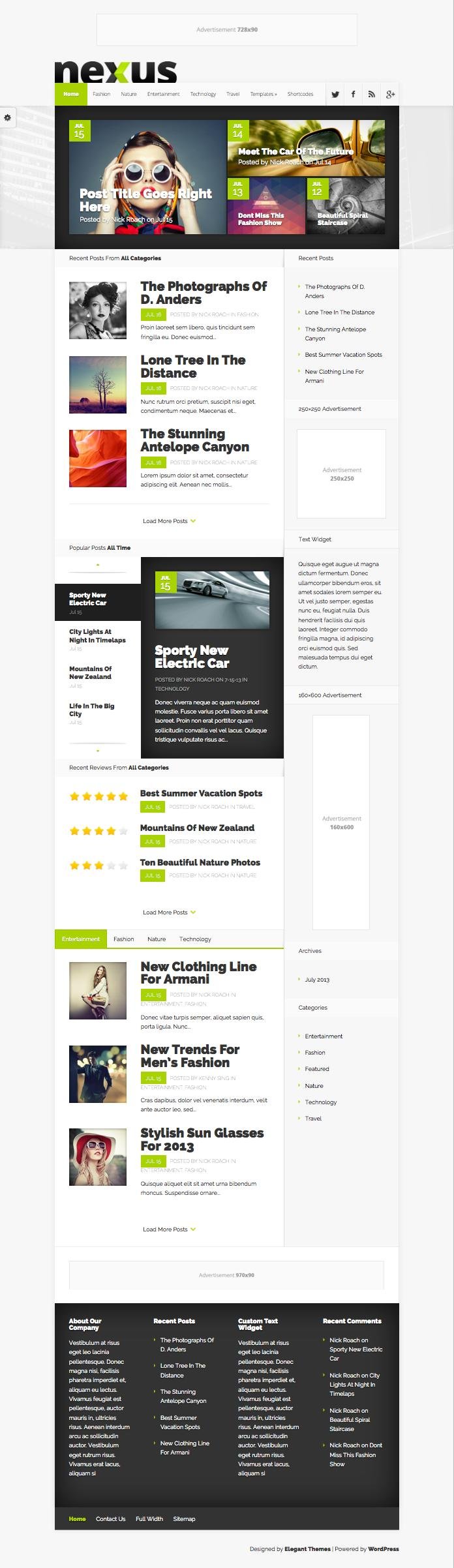 Nexus WordPress Bold Magazine Style Theme