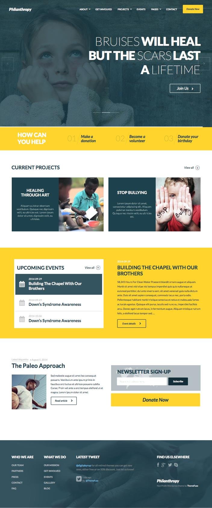 Philanthropy WordPress Charitable Organization Theme