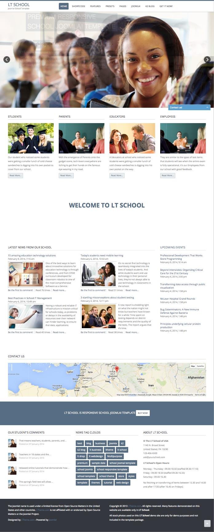 LT School Joomla Institution Template