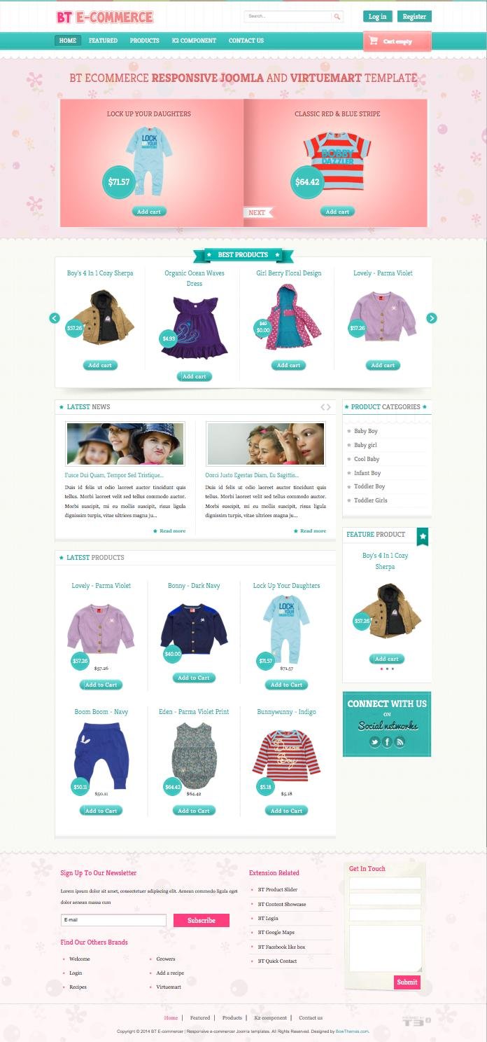 BT e-Commerce Joomla Baby Store Template