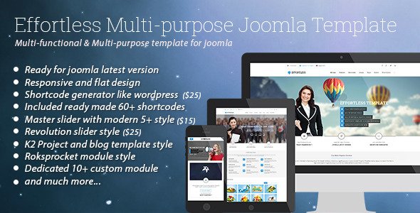 Effortless Multipurpose Joomla Business Template