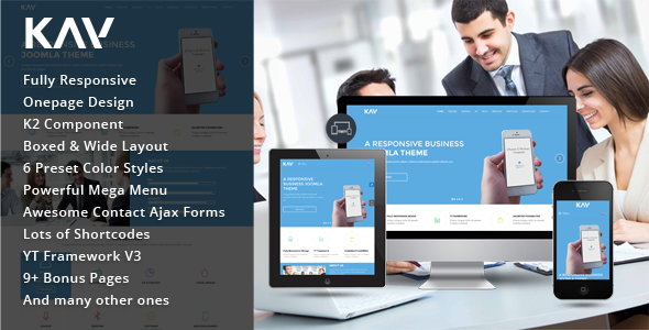 Kay One Page Design Joomla Business Template