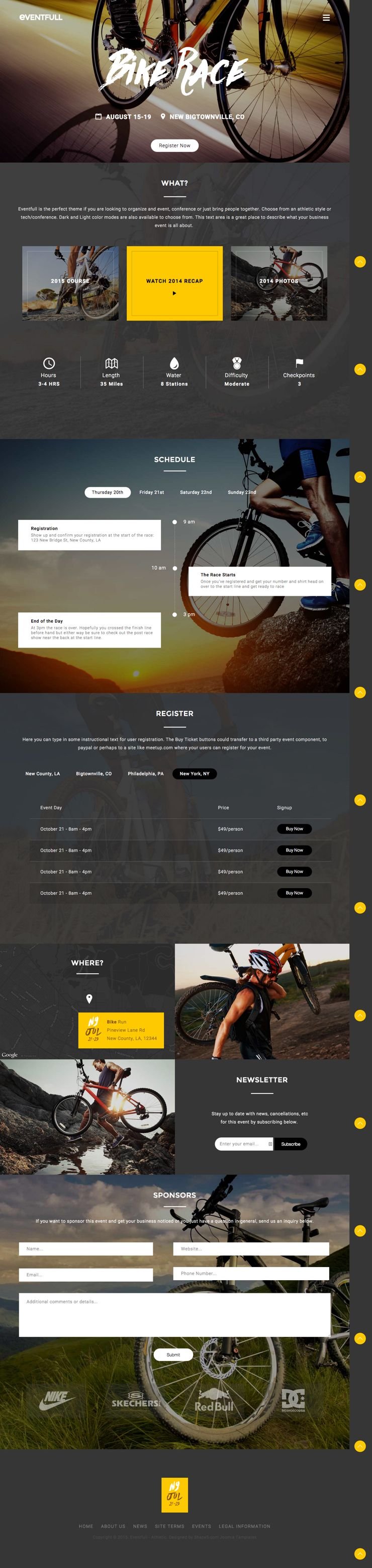 Eventfull Joomla Athletic Style Template