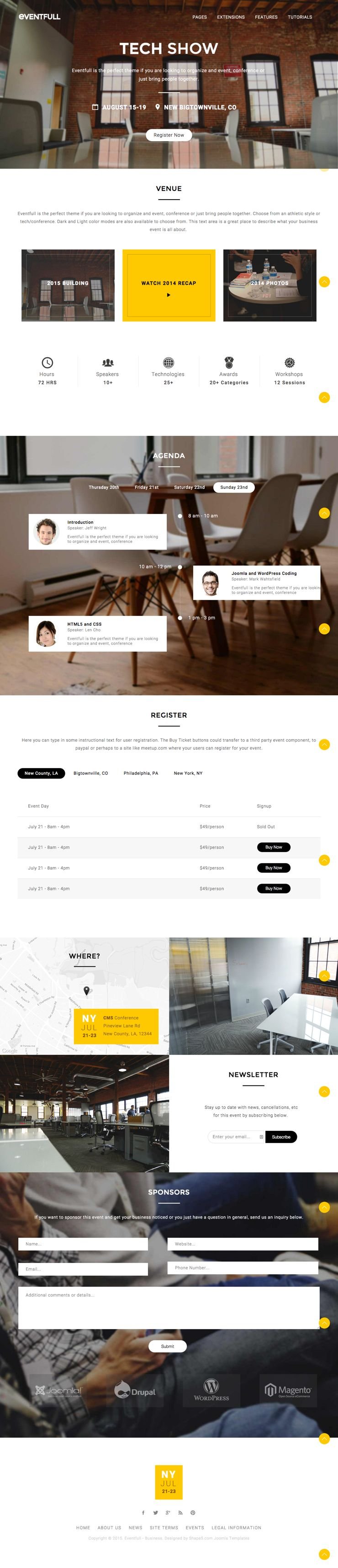 Eventfull Joomla Business Style Template