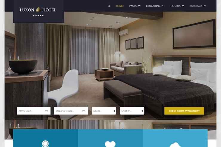 Luxon Joomla Hotel Accommodation Template