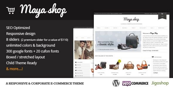 MayaShop Responsive WordPress eCommerce Theme