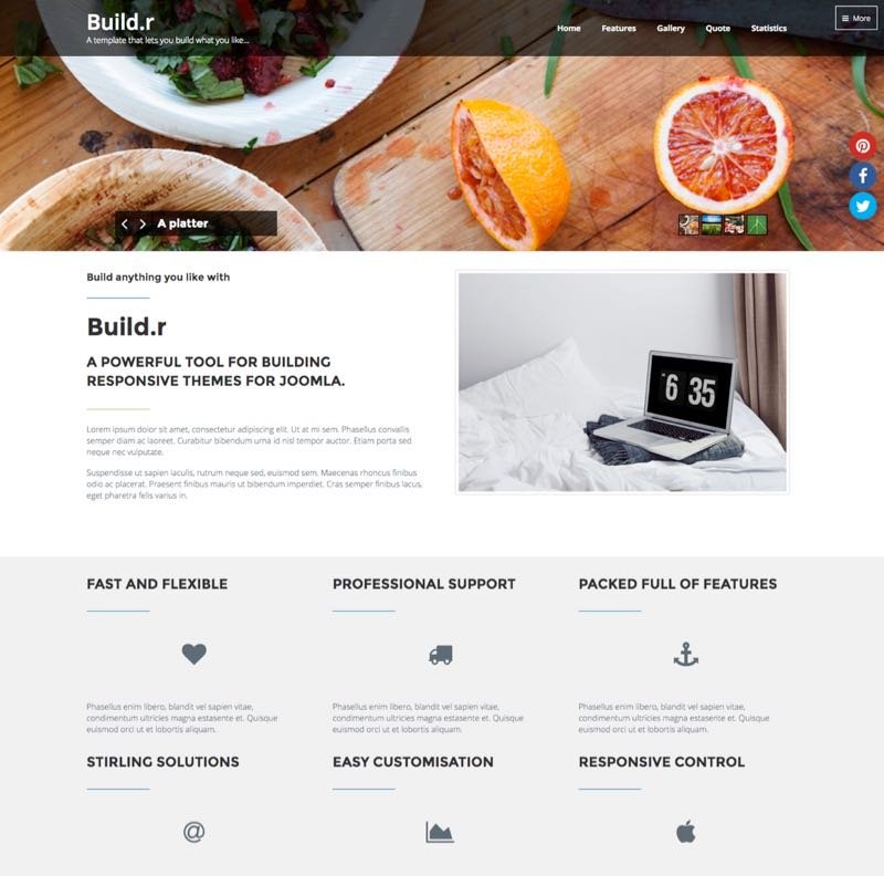 One Page Joomla Template