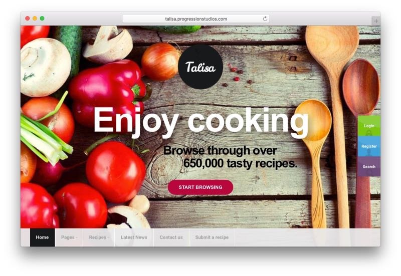 Talisa Food Recipes WordPress Theme