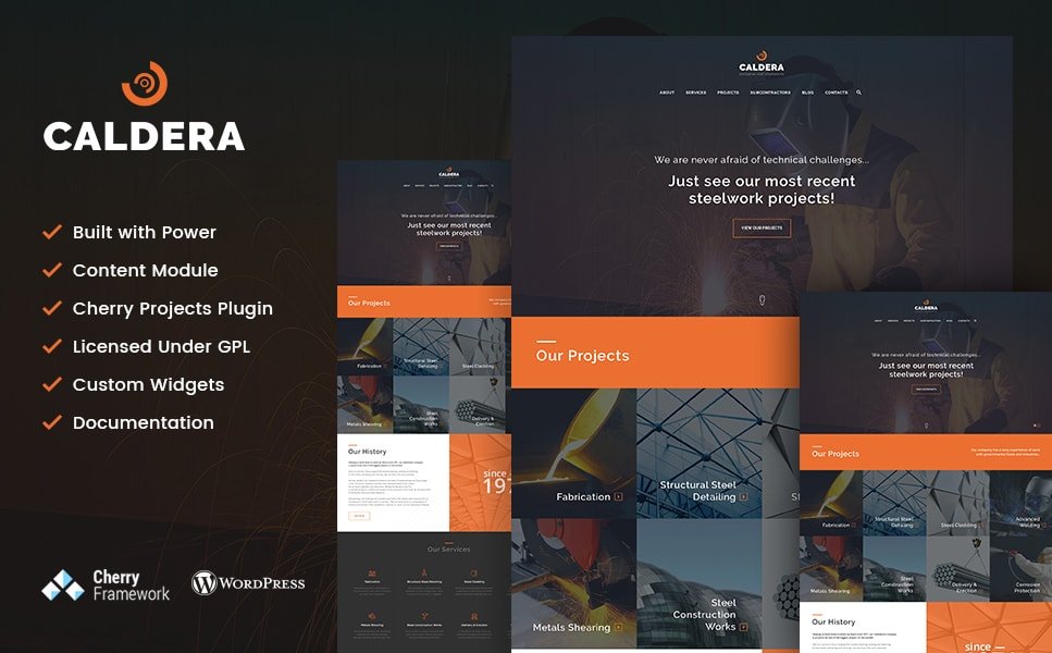 Caldera Steelworks & Constructions WordPress Theme