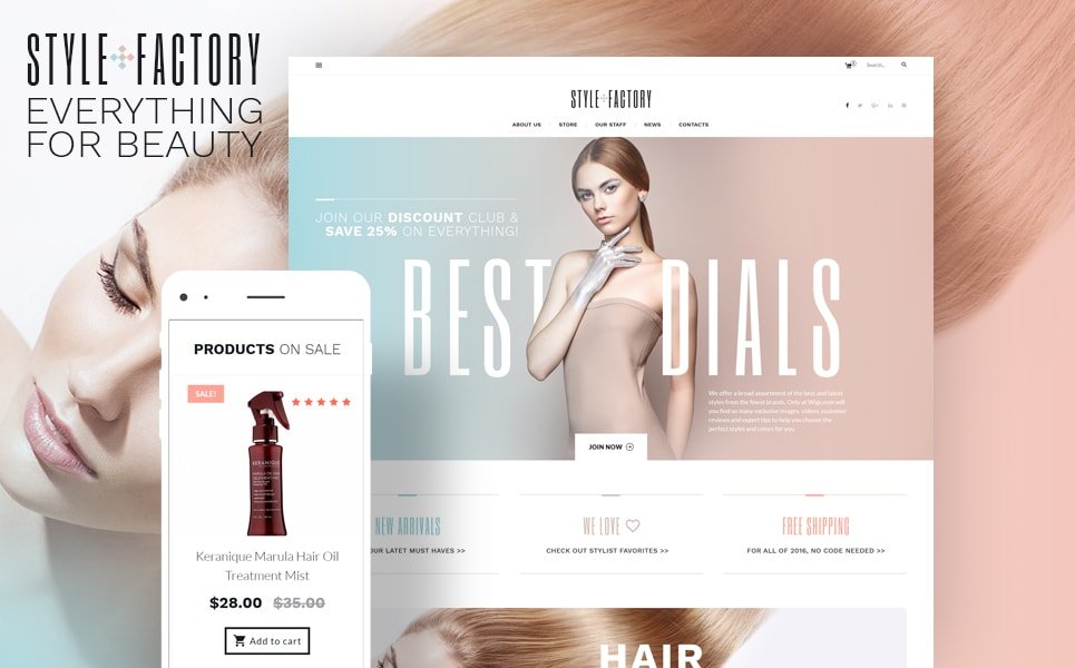 Style Factory Hair Care & Hair Styling WooCommerce Theme