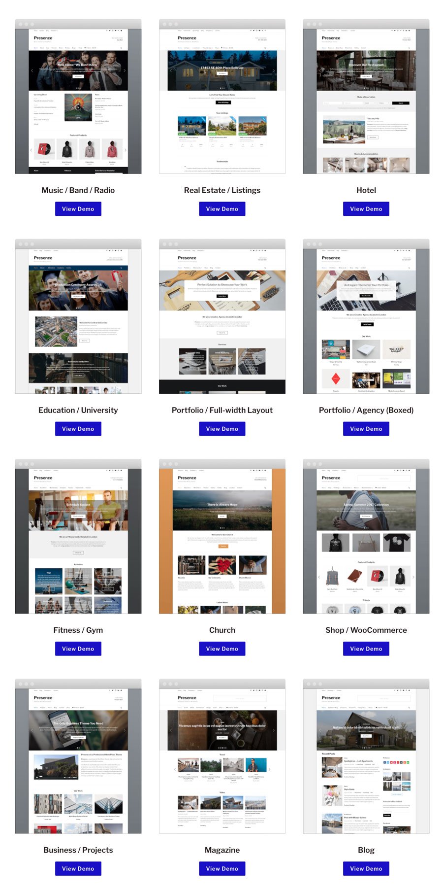 Presence WordPress Multipurpose Theme