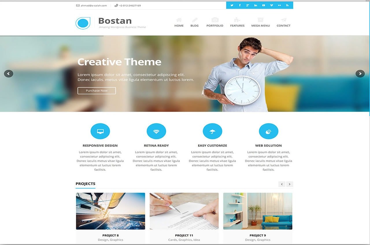 Bostan Best Small Business WordPress Theme