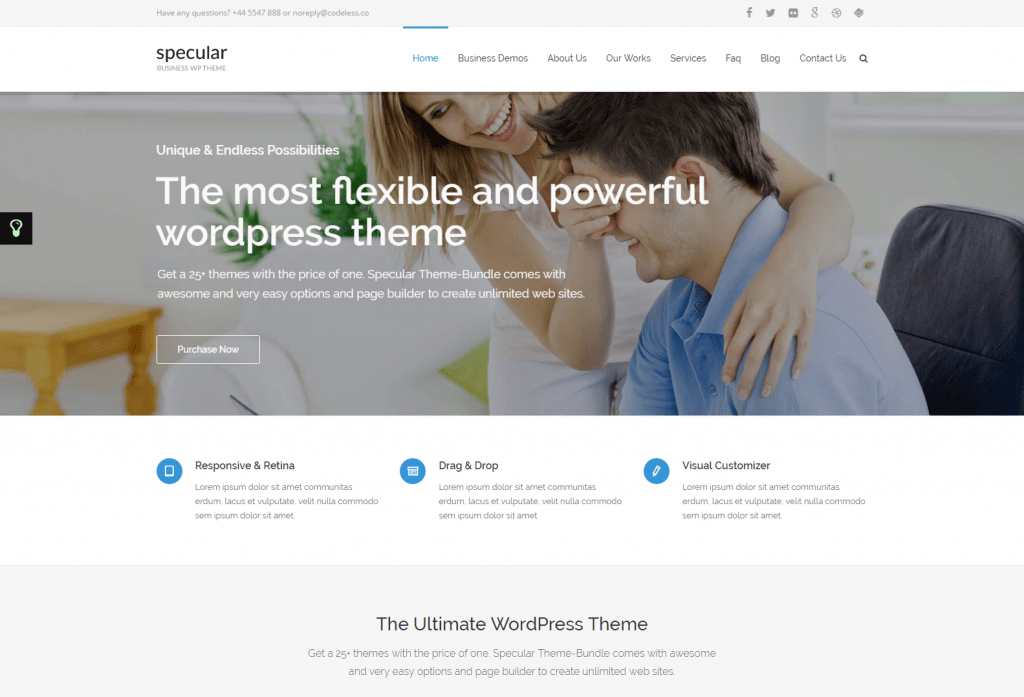 Specular Best Small Business WordPress Theme