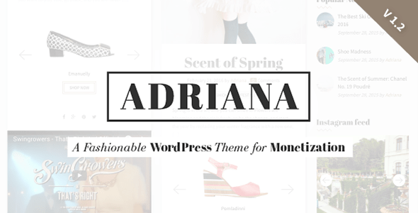 Adriana Fashion WordPress Instagram Theme